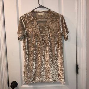 Impressions boutique velvet top